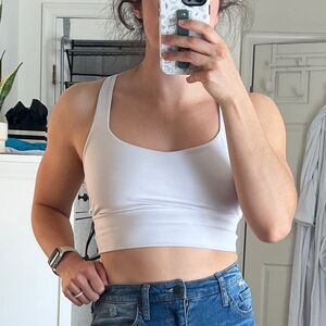 White Sports Bra